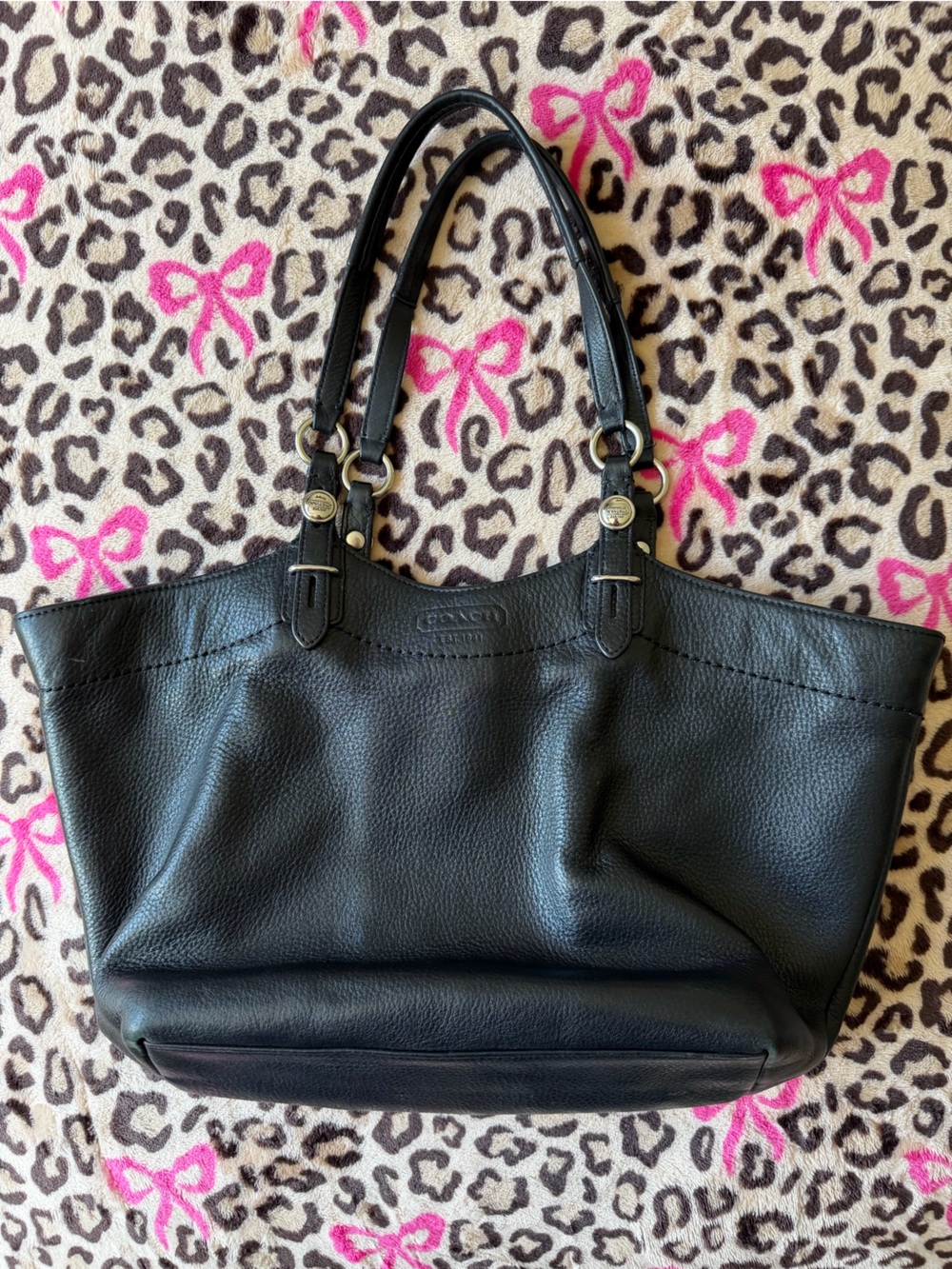Coach leather tote bag